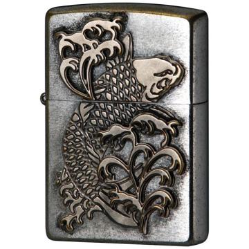 和柄プレート貼り 鯉波 ZIPPO