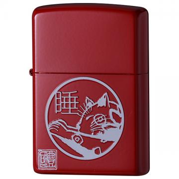 ZIPPO　睡りねこ レッド