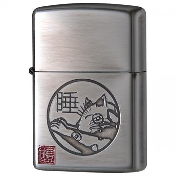 ZIPPO　睡りねこ シルバー