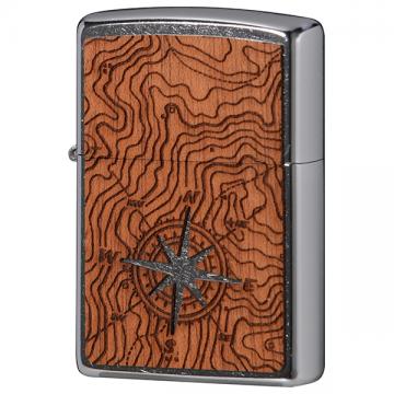 Zippo Woodchuck/ストリート クローム マホガニー エンブレム