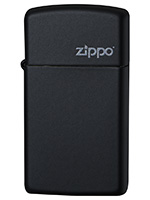 Slim Black Matte / スリムブラックマット (ZIPPO LOGO)