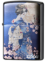 和柄 舞妓(青)