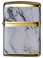 MARBLE & ZIPPO LOGO WHITE /大理石風 ZIPPOロゴ(1)